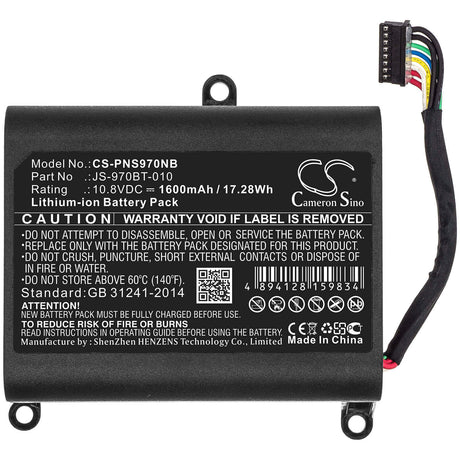 10.8V, Li-ion, 1600mAh, POS Workstation battery fits Panasonic, Js-970bt-010, Js-970 Pos, Js-970wp, 17.28Wh POS Workstation Cameron Sino Technology Limited