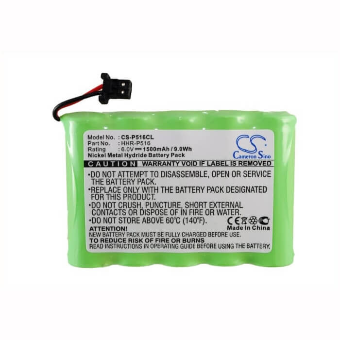6.0V, Ni-MH, 1500mAh, Cordless Phone battery fits Panasonic, Hhr-p516, Kx-tg4500, Kxtg4500b, 9Wh Cordless Phone Cameron Sino Technology Limited (Cordless Phone)