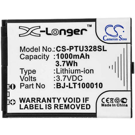 3.7V, Li-ion, 700mAh, SmartPhone battery fits Panasonic, Bj-lt100010, Kx-tu327, Kx-tu327ex, 2.59Wh Mobile, SmartPhone Cameron Sino Technology Limited (Smartphone)