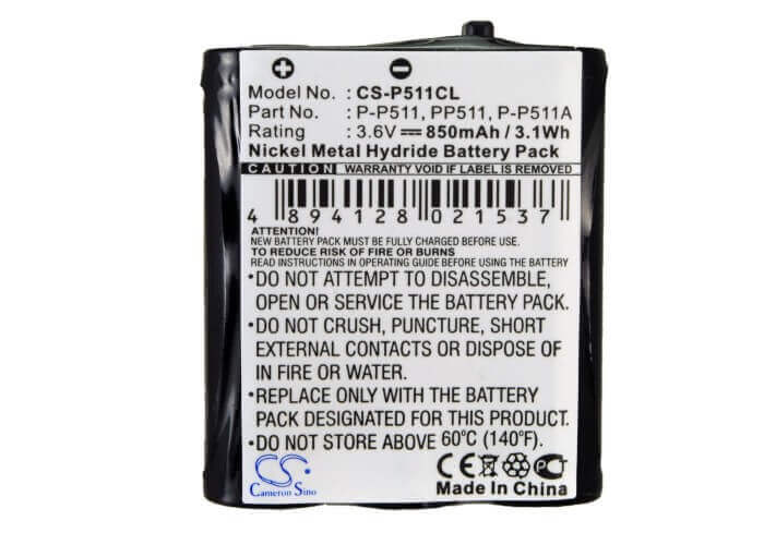 Cordless Phone Battery For Panasonic, Kxfpg371, Kxfpg372, Kxfpg376, Kxfpg377, 3.6v, 850mah - 3.06wh Cordless Phone Cameron Sino Technology Limited (Cordless Phone)