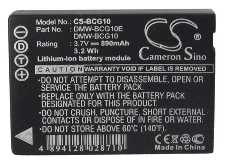 Camera Battery For Panasonic Lumix Dmc-3d1, Lumix Dmc-3d1k, 3.7v, 890mah - 3.29wh Camera Cameron Sino Technology Limited (Camera)