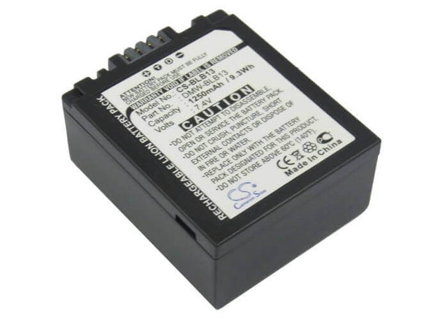 7.4V, Li-ion, 1250mAh, Camera battery fits Panasonic, Dmw-blb13, Lumix Dmc-g1, Lumix Dmc-g1 Slr, 9.25Wh Camera Cameron Sino Technology Limited (Camera)