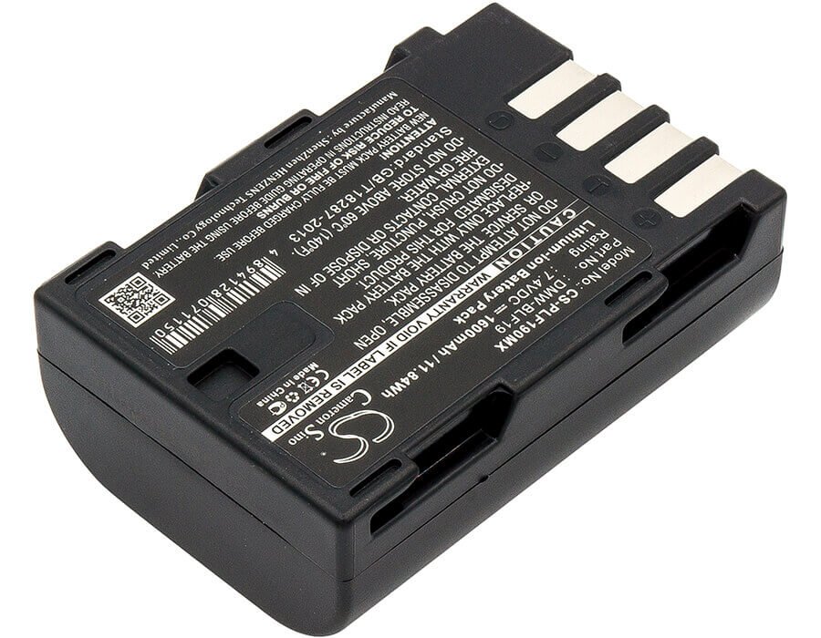 7.4V, Li-ion, 1600mAh, Camera battery fits Panasonic, Dmw-blf19, Lumix Dmc-gh3, Lumix Dmc-gh3a, 11.84Wh Camera Cameron Sino Technology Limited (Camera)