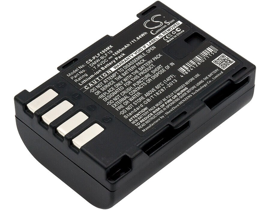 7.4V, Li-ion, 1600mAh, Camera battery fits Panasonic, Dmw-blf19, Lumix Dmc-gh3, Lumix Dmc-gh3a, 11.84Wh Camera Cameron Sino Technology Limited (Camera)
