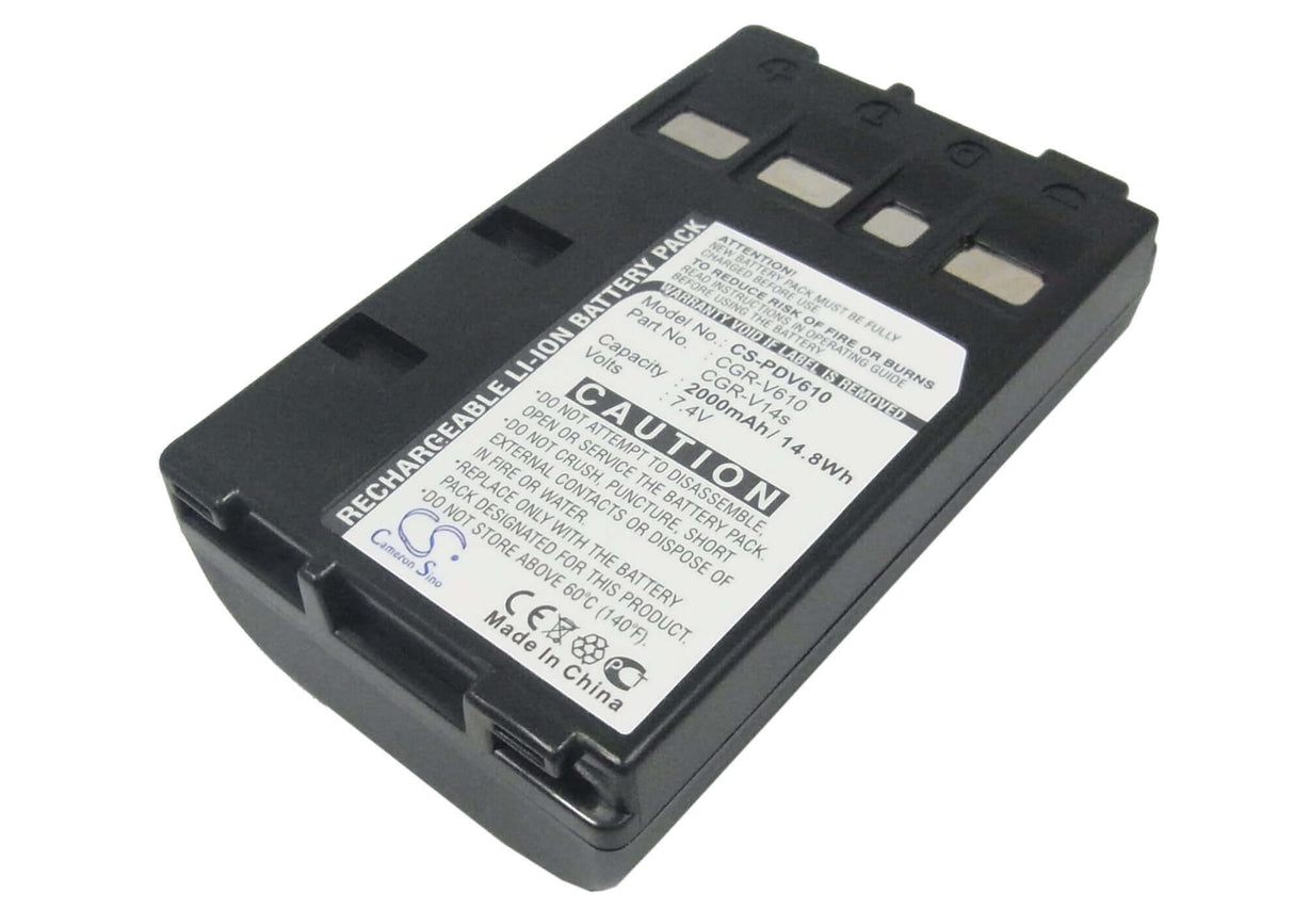 Battery For Panasonic Nvrs7, Nvrx14, Nvrx17, Nvrx18, 7.4v, 2000mah - 14.80wh Camera Cameron Sino Technology Limited (Suspended)   