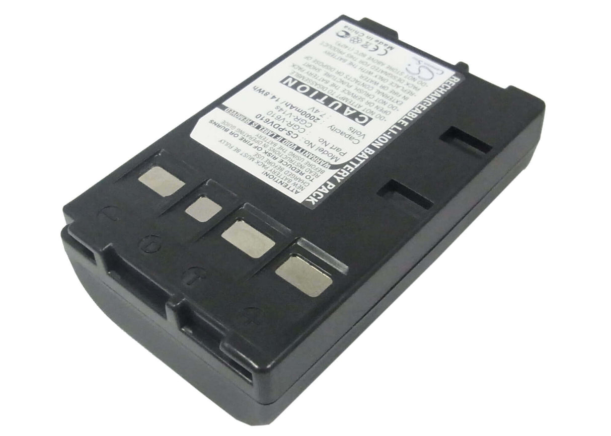 Battery For Panasonic Nvrs7, Nvrx14, Nvrx17, Nvrx18, 7.4v, 2000mah - 14.80wh Camera Cameron Sino Technology Limited (Suspended)   