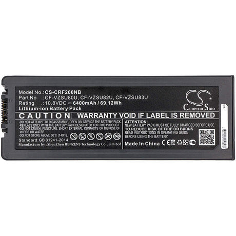 Notebook Battery For Panasonic, Toughbook Cf-c2, Toughbook Cf-c2 Mk1 10.8v, 6400mah - 69.12wh Notebook, Laptop Cameron Sino Technology Limited   