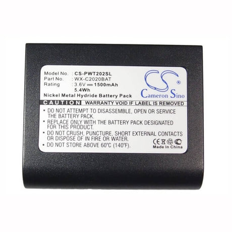 3.6V, Ni-MH, 1500mAh, Headset battery fits Panasonic, 2020bat, Ultraplex Ii, Wx-ct2020, 5.4Wh Wireless Headset Cameron Sino Technology Limited