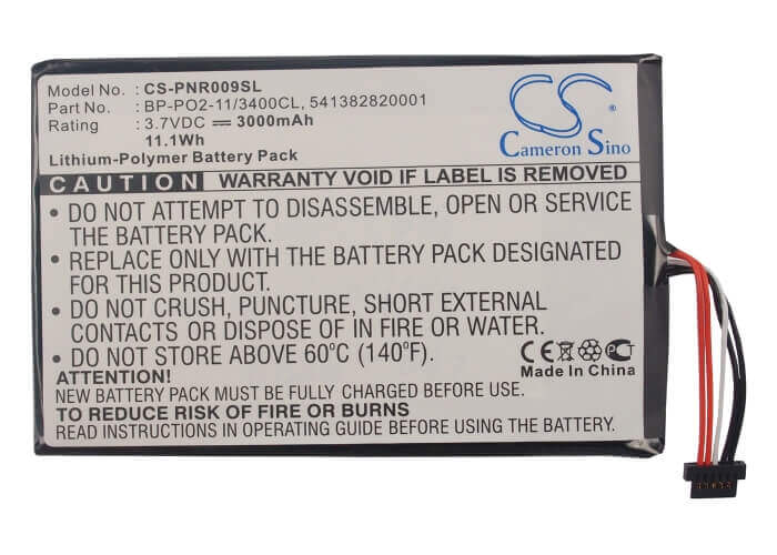 3.7V, Li-Polymer, 3000mAh, E-book, E-reader battery fits Pandigital, 541382820001, Novel 9, R90l200, 11.1Wh E-book, E-reader Cameron Sino Technology Limited