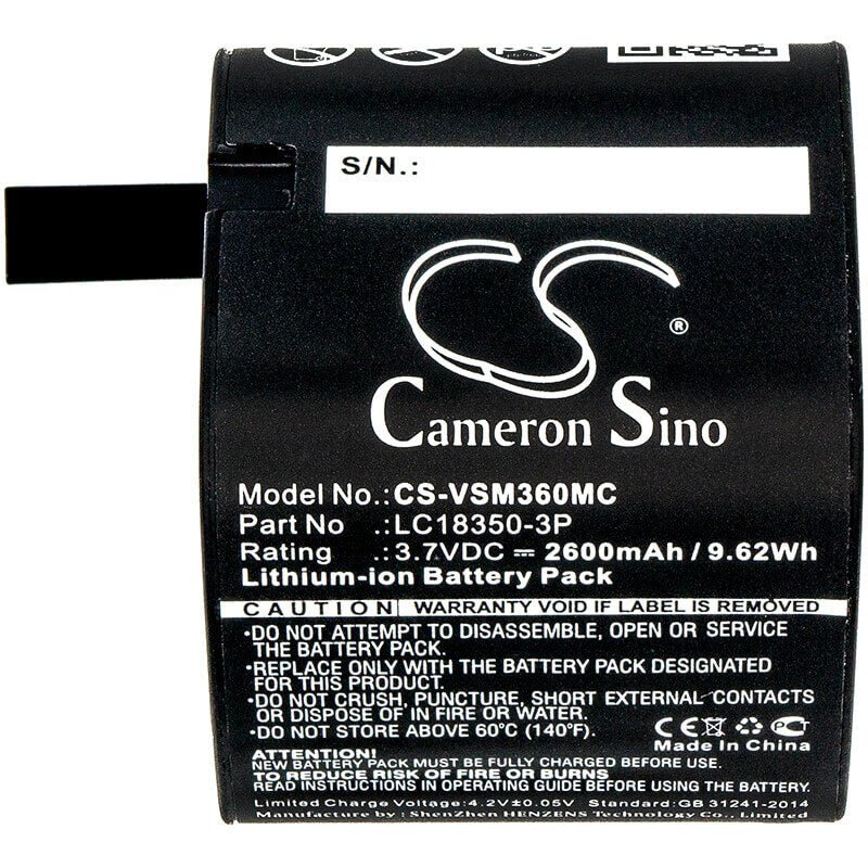 Camera Battery For Panoramic, V.360 Hd, V.360 Hd 3.7v, 2600mah - 9.62wh Camera Cameron Sino Technology Limited (Camera)