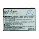 3.7V, Li-ion, 1150mAh, SmartPhone battery fits Verizon, Pbr-8999, Cdm-8999, Cdm-8999 Crux, 4.26Wh Mobile, SmartPhone Cameron Sino Technology Limited (Suspended)