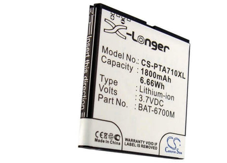 3.7V, Li-ion, 1800mAh, SmartPhone battery fits Pantech, Sky, Bat-6700m, Im-a710, Im-a710k, 6.66Wh Mobile, SmartPhone Cameron Sino Technology Limited (Smartphone)