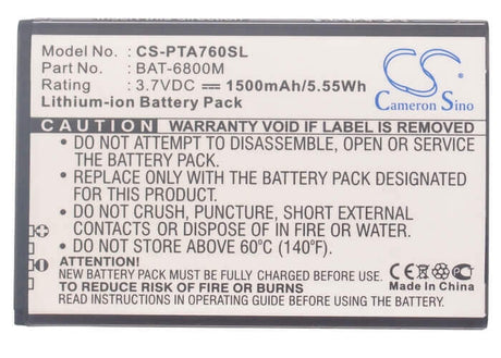 3.7V, Li-ion, 1500mAh, SmartPhone battery fits Pantech, Sky, Bat-6800m, Im-a760, Im-a760s, 5.55Wh Mobile, SmartPhone Cameron Sino Technology Limited (Smartphone)