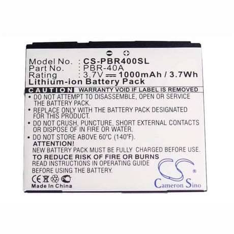 3.7V, Li-ion, 1000mAh, SmartPhone battery fits Pantech, 5htb0102b0a, Laser P9050, P9050, 3.7Wh Mobile, SmartPhone Cameron Sino Technology Limited (Smartphone)