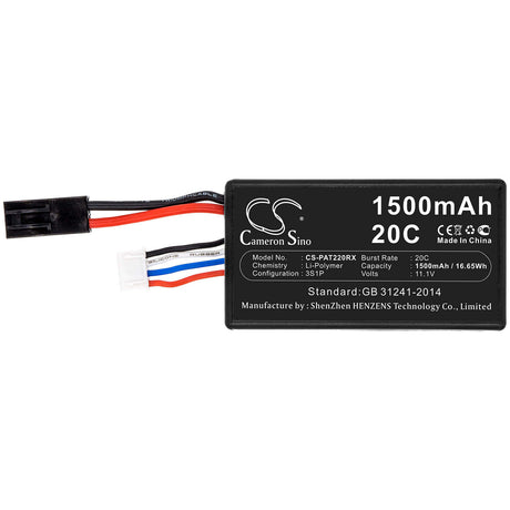 11.1V, Li-Polymer, 1500mAh, Drones battery fits Parrot, Parrot, Ar.drone 2.0, Ar.drone 2.0, 16.65Wh Drones Cameron Sino Technology Limited