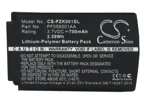 3.7V, Li-Polymer, 700mAh, Headset battery fits Parrot, Pf056001aa, Zik, 2.59Wh Wireless Headset Cameron Sino Technology Limited