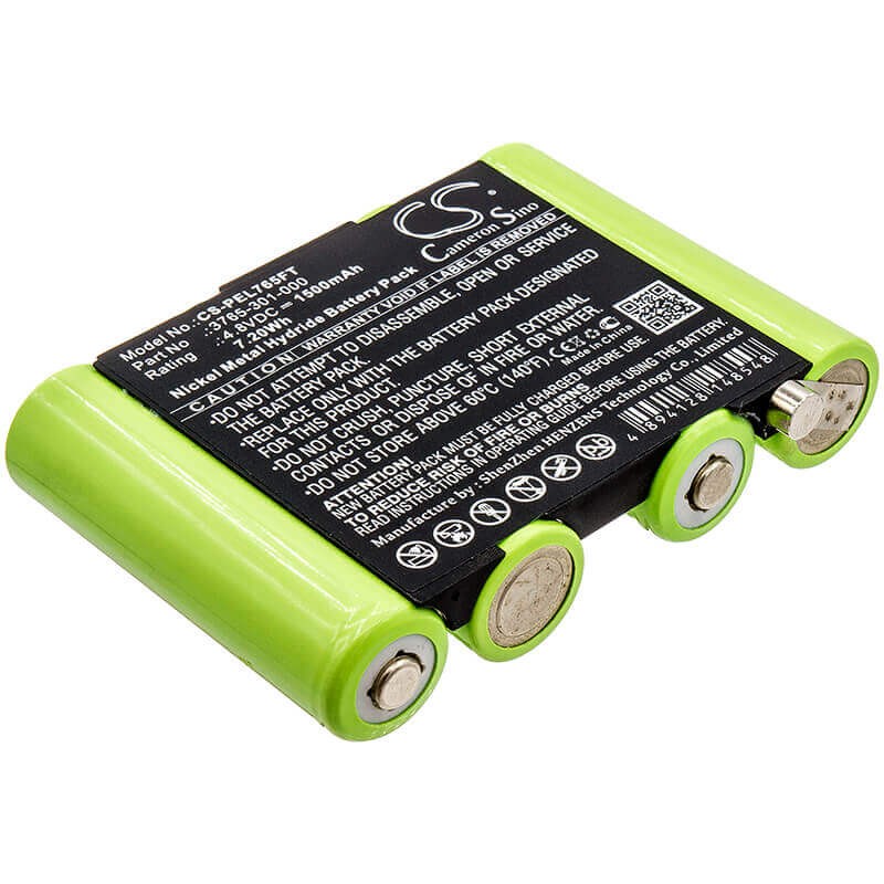 4.8V, Ni-MH, 1500mAh, Flashlight battery fits Pelican, 3765-301-000, 3715z0 Led Atex 2015, 3760z0, 7.20Wh Flashlight Cameron Sino Technology Limited