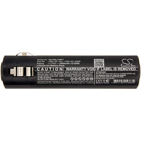 3.7V, Li-ion, 2600mAh, Flashlight battery fits Pelican, 7060-301-000-1, 7060, 7069, 9.62Wh Flashlight Cameron Sino Technology Limited
