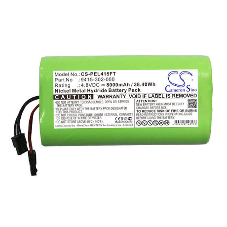 4.8V, Ni-MH, 8000mAh, Flashlight battery fits Pelican, 9415-301-100, 9415, 9415 Led Lantern, 38.40Wh Flashlight Cameron Sino Technology Limited