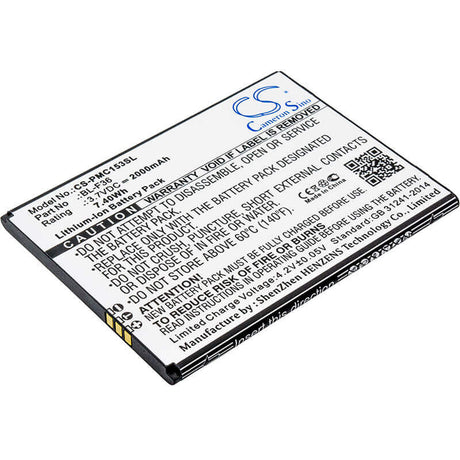 3.7V, Li-ion, 2000mAh, SmartPhone battery fits Phicomm, Bl-f36, C1530l, 7.4Wh Mobile, SmartPhone Cameron Sino Technology Limited (Smartphone)