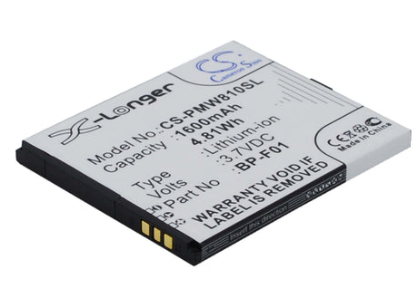 3.7V, Li-ion, 1300mAh, SmartPhone battery fits Phicomm, Bp-f01, Fws610, Fws810, 4.81Wh Mobile, SmartPhone Cameron Sino Technology Limited (Smartphone)