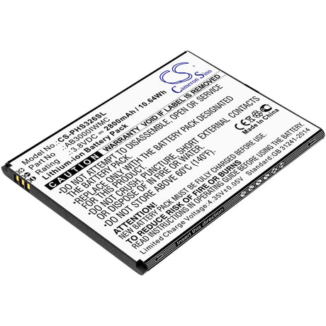 3.8V, Li-ion, 2800mAh, SmartPhone battery fits Philips, Ab3000iwmc, Cts326, Xenium S326, 10.64Wh Mobile, SmartPhone Cameron Sino Technology Limited (Smartphone)