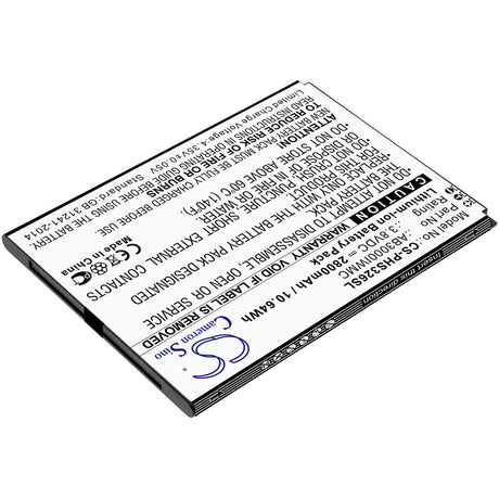 3.8V, Li-ion, 2800mAh, SmartPhone battery fits Philips, Ab3000iwmc, Cts326, Xenium S326, 10.64Wh Mobile, SmartPhone Cameron Sino Technology Limited (Smartphone)
