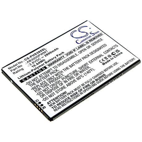 3.8V, Li-Polymer, 2800mAh, SmartPhone battery fits Philips, Ab3000pwmt, Cts395, Xenium S395, 10.64Wh Mobile, SmartPhone Cameron Sino Technology Limited (Smartphone)