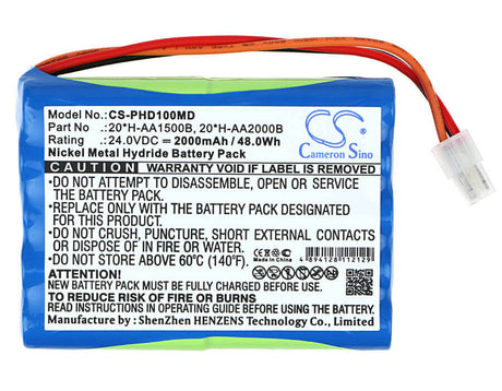 24.0V, Ni-MH, 2000mAh, Medical battery fits Philips, 20*h-aa1500b, Dameca Siesta I Breasy, 48.0Wh Medical Cameron Sino Technology Limited (Medical)