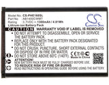 3.7V, Li-ion, 1300mAh, SmartPhone battery fits Philips, Ab1400cwmt, E160, Xenium E160, 4.81Wh Mobile, SmartPhone Cameron Sino Technology Limited (Smartphone)