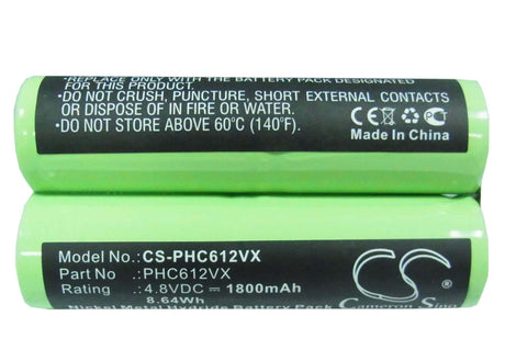 4.8V, Ni-MH, 1800mAh, Vacuum battery fits Philips, Fc6125, 8.64Wh Vacuum Cameron Sino Technology Limited