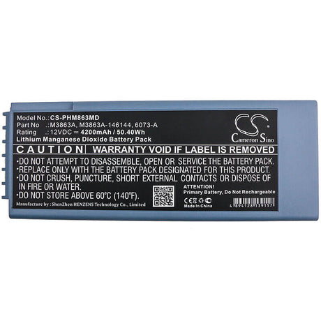 12V, Li-MnO2, 4200mAh, Medical battery fits Philips, 6073-a, Admin Pack, Defibrillateur Hearstart Forun, 50.40Wh Medical Cameron Sino Technology Limited (Medical)