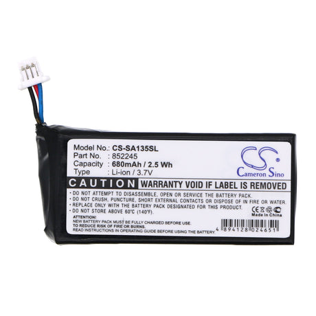 Media Player Battery For Philips, Gogear Hdd1835, Gogear Hdd1837 3.7v, 680mah - 2.52wh Media Player Cameron Sino Technology Limited