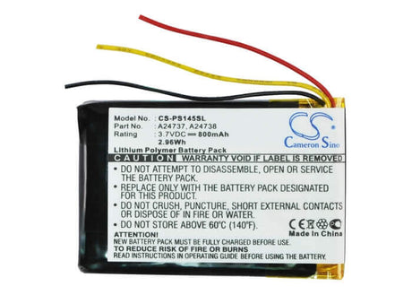 3.7V, Li-Polymer, 800mAh, Media Player battery fits Philips, 978733201021, Gogear Sa6037, Gogear Sa6044, 2.96Wh Media Player Cameron Sino Technology Limited
