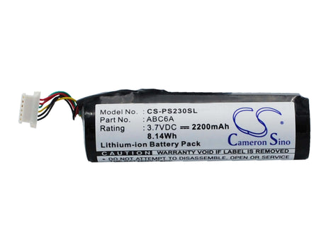 3.7V, Li-ion, 2200mAh, Media Player battery fits Philips, Abc6a, Pmc7230, Pmc7230/17, 8.14Wh Media Player Cameron Sino Technology Limited