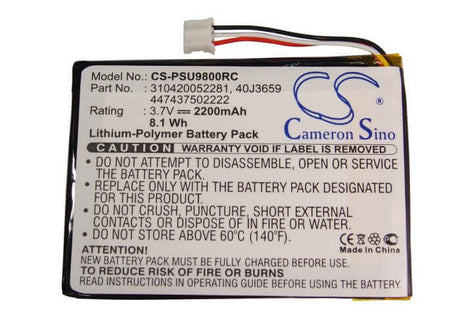 3.7V, Li-Polymer, 2200mAh, Remote Control battery fits Philips, Multimedia Control Panel Rc980, Pronto Pc9800i/17, Pronto Tsu-9800, 8.14Wh Remote Control Cameron Sino Technology Limited