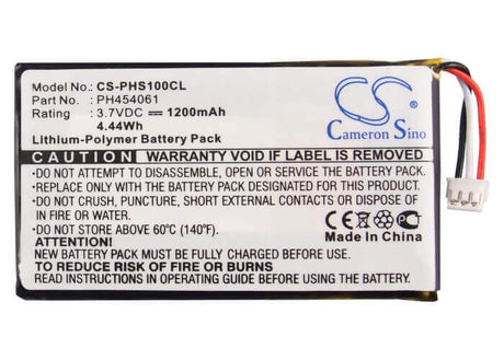 3.7V, Li-Polymer, 1200mAh, Cordless Phone battery fits Philips, Ph454061, S10a, S10a/38, 4.44Wh Cordless Phone Cameron Sino Technology Limited (Cordless Phone)