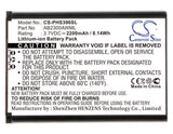3.7V, Li-ion, 2200mAh, SmartPhone battery fits Philips, Ab2300awml, S396, Xenium S396, 8.14Wh Mobile, SmartPhone Cameron Sino Technology Limited (Smartphone)