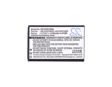 3.7V, Li-ion, 1100mAh, SmartPhone battery fits Orange, Philips, 178100170, Dixo, 4.07Wh Mobile, SmartPhone Cameron Sino Technology Limited (Smartphone)