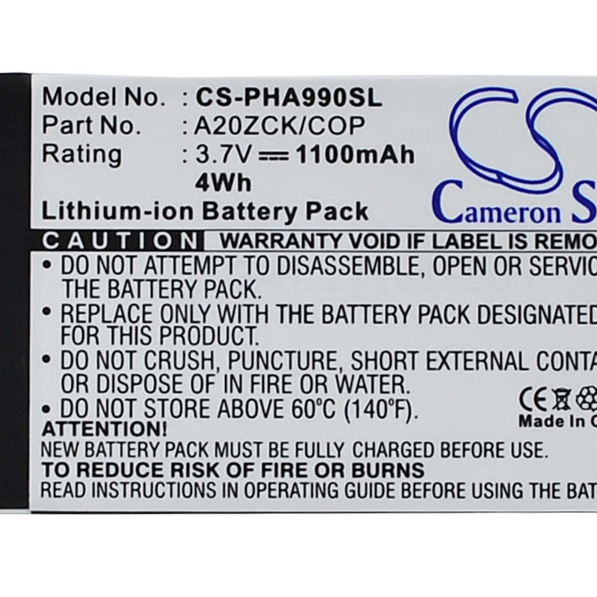 1100mAh, Philips, A20zck/cop, Xenium 9@9d, Xenium 9a9a SmartPhone ...