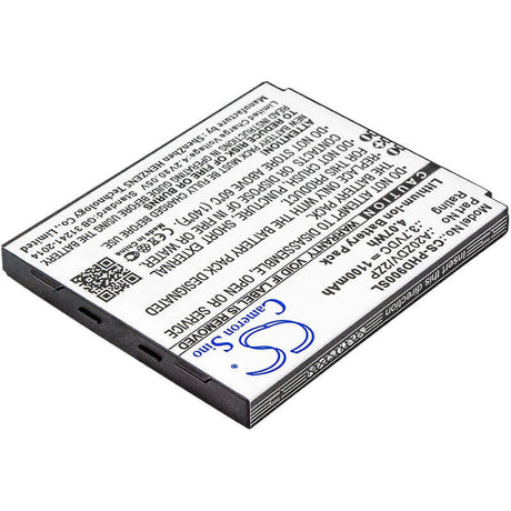 3.7V, Li-ion, 1100mAh, SmartPhone battery fits Philips, A20zdv/2zp, Xenium D900, 4.07Wh Mobile, SmartPhone Cameron Sino Technology Limited (Suspended)