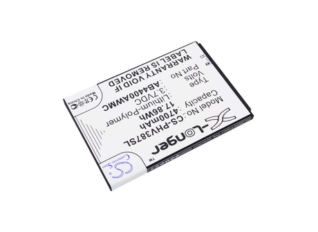 3.7V, Li-Polymer, 4700mAh, SmartPhone battery fits Philips, Ab4400awmc, Xenium V387, 17.39Wh Mobile, SmartPhone Cameron Sino Technology Limited (Smartphone)