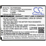 3.7V, Li-ion, 1500mAh, SmartPhone battery fits Philips, Ab1630awmx, Ctw536, D633, 5.55Wh Mobile, SmartPhone Cameron Sino Technology Limited (Suspended)