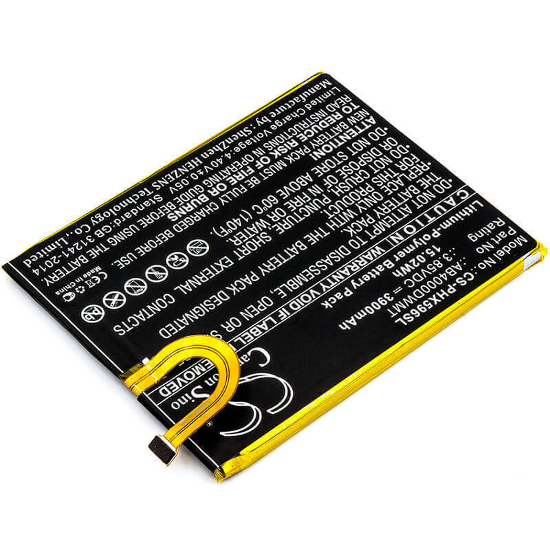 3.85V, Li-Polymer, 3900mAh, SmartPhone battery fits Philips, Ab4000dwmt, Xenium Ctx596, Xenium X596, 15.02Wh Mobile, SmartPhone Cameron Sino Technology Limited (Smartphone)