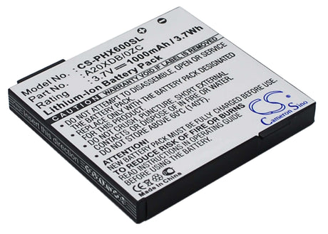 Battery For Philips Xenium X600 3.7v, 1000mah - 3.70wh Mobile, SmartPhone Cameron Sino Technology Limited (Suspended)
