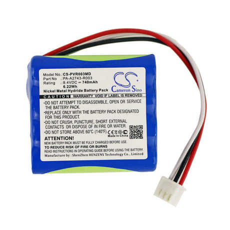 8.4V, Ni-MH, 740mAh, Medical battery fits Physiomed, Hr-aaa4u-1000-f3+f4, Vocastim, Vocastim Trainer, 6.22Wh Medical Cameron Sino Technology Limited (Medical)