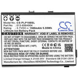 3.7V, Li-ion, 1500mAh, Media Player battery fits Plextalk, 013-6564904, Pocket Daisy Player Ptp1, Ptp1, 5.55Wh Media Player Cameron Sino Technology Limited