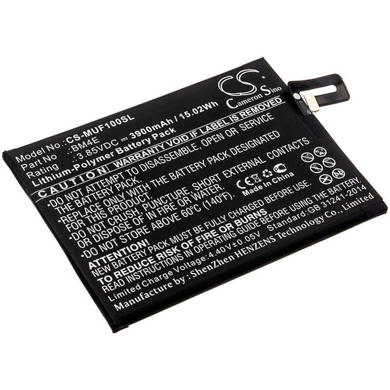 3.85V, Li-Polymer, 3900mAh, SmartPhone battery fits Pocophone, Xiaomi, Bm4e, M1805e10a, Poco F1, 15.02Wh Mobile, SmartPhone Cameron Sino Technology Limited (Smartphone)
