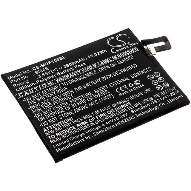 3.85V, Li-Polymer, 3900mAh, SmartPhone battery fits Pocophone, Xiaomi, Bm4e, M1805e10a, Poco F1, 15.02Wh Mobile, SmartPhone Cameron Sino Technology Limited (Smartphone)