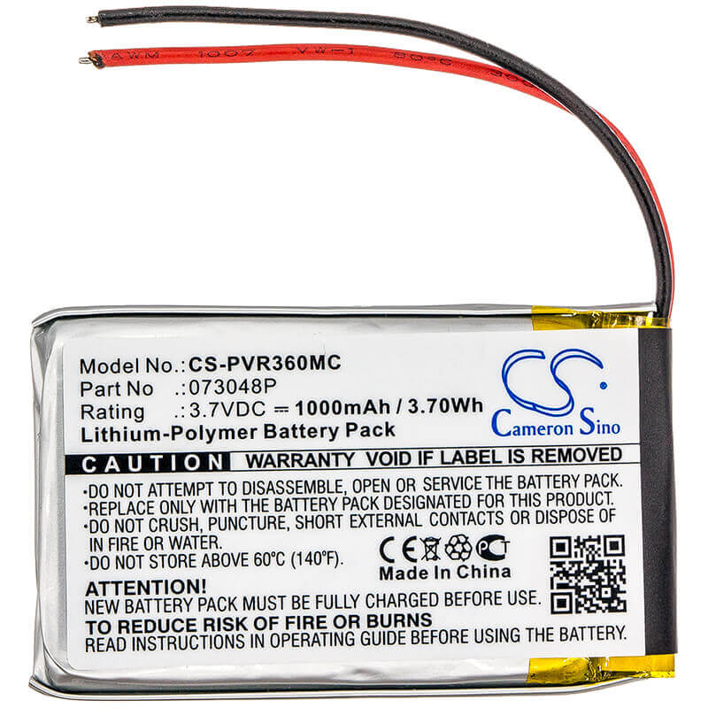 3.7V, Li-Polymer, 1000mAh, Camera battery fits Polaroid, 073048p, 360 Dual Lens Vr Camera, R360, 3.7Wh Camera Cameron Sino Technology Limited (Camera)
